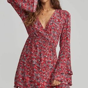 Billabong Red Floral Dress